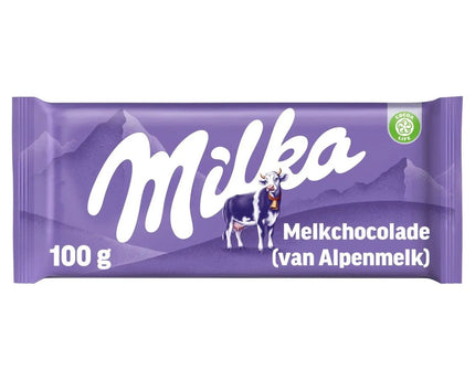Milka Alpenmelk 100g – Halal & Vegetarische Melkchocolade Reep 🍫💜 Milka