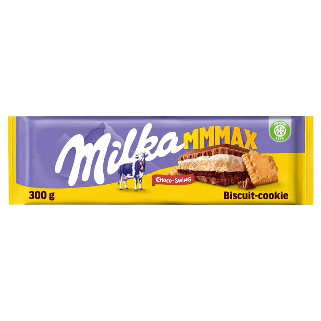 Milka Mmmax Choco-Swing 300g – Halal Chocoladereep met Biscuit & Melkcrème 🍫🍪 Milka