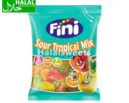 Fini Sour Tropical Mix – Halal Zure Tropische Gummies fini halal