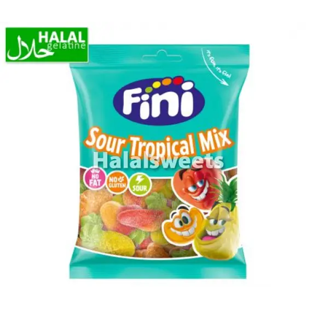 Fini Sour Tropical Mix – Halal Zure Tropische Gummies fini halal