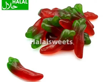 DP Mini Jelly Chili Peppers – Halal Chili Peper Gummies – Zoet & Light Spicy Candy (Halal) DP