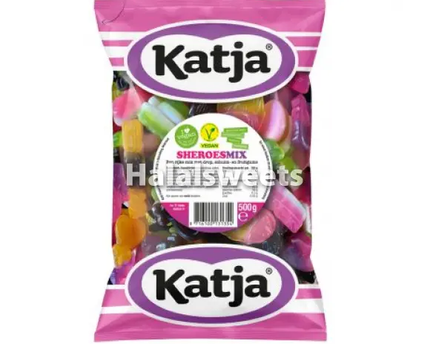 Katja Sheroes Mix 500g – Vegan & Halal Friendly Fruit Gummies – Gelatinevrij Snoepmix Katja