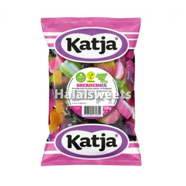 Katja Sheroes Mix 500g – Vegan & Halal Friendly Fruit Gummies – Gelatinevrij Snoepmix Katja