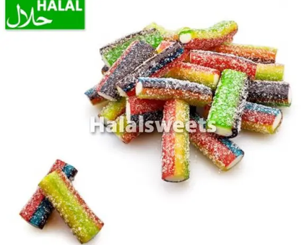 DP Mini Sour Rainbow Filled Pencils – Halal Zure Regenboog Potloodjes – Gevulde Fruit Candy (Halal) DP