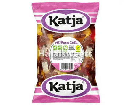 Katja Al Paca Cola 500g – Vegan Cola Gummies – Halal Friendly & Gelatinevrij Snoep Katja