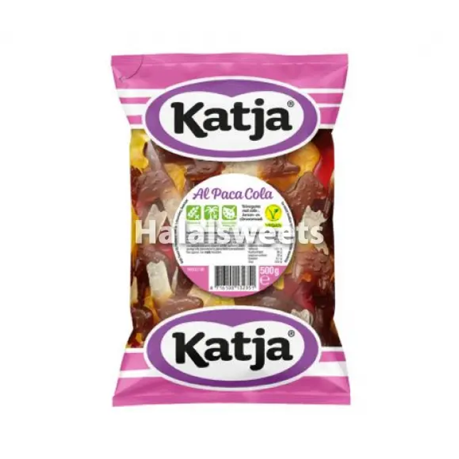 Katja Al Paca Cola 500g – Vegan Cola Gummies – Halal Friendly & Gelatinevrij Snoep Katja