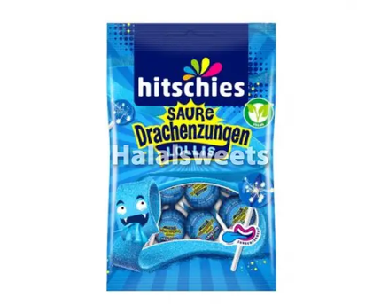 Hitschies Drachenzungen Lollies – Sour Dragon Tongue Candy (Halal Friendly) Haribo