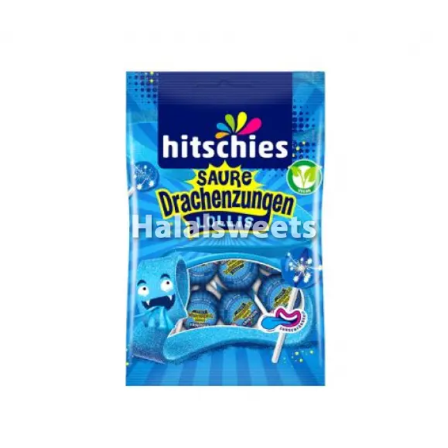 Hitschies Drachenzungen Lollies – Sour Dragon Tongue Candy (Halal Friendly) Haribo
