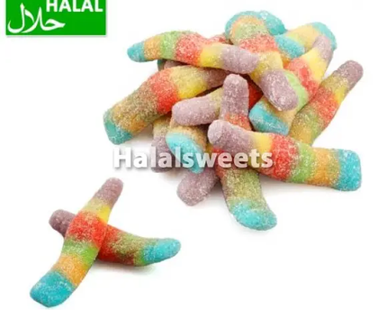DP Sour Multicolour Bottles – Halal Zure Frisse Flesjes – Sour Fruit Gummies (Halal Candy) DP