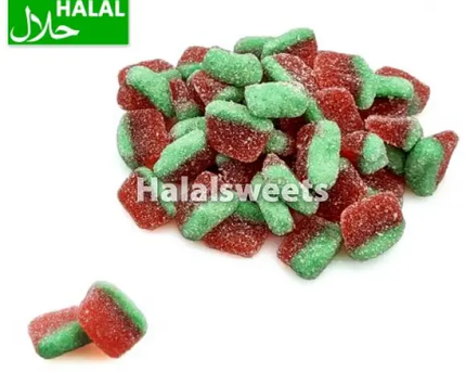 DP Mini Sour Watermelon Slices – Halal Zure Mini Watermeloen Snoepjes – Soft & Sour Gummies (Halal) DP