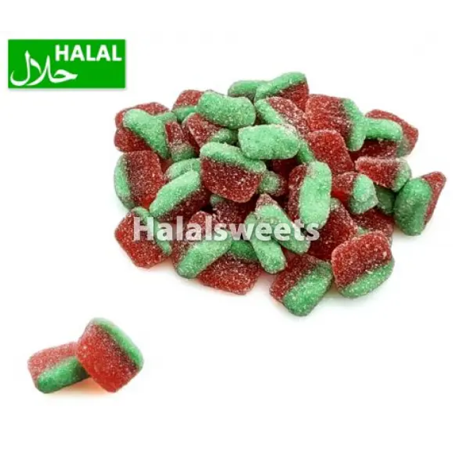 DP Mini Sour Watermelon Slices – Halal Zure Mini Watermeloen Snoepjes – Soft & Sour Gummies (Halal) DP