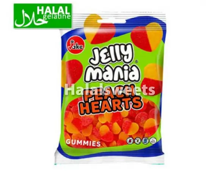 Jake Jelly Mania Peach Hearts – Halal Perzik Hartjes Jake