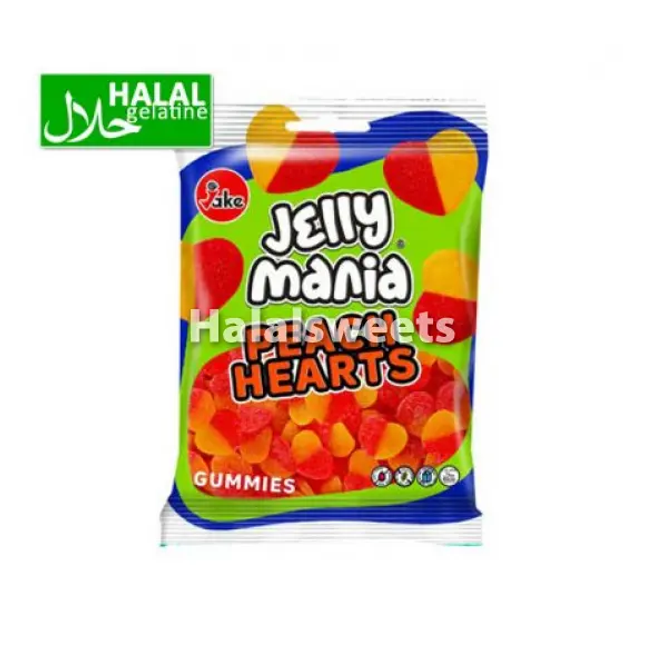 Jake Jelly Mania Peach Hearts – Halal Perzik Hartjes Jake