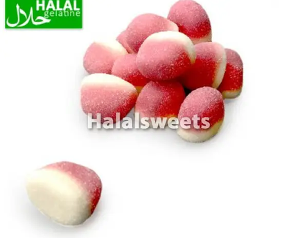 Jake Kisses – Halal Strawberry & Cream Gummies – Zachte Aardbei Room Snoepjes (Halal Candy) Jake