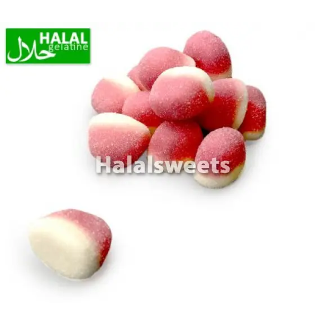 Jake Kisses – Halal Strawberry & Cream Gummies – Zachte Aardbei Room Snoepjes (Halal Candy) Jake
